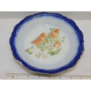 Imperial China Wall Plaque 7" Leaf Blue Rim